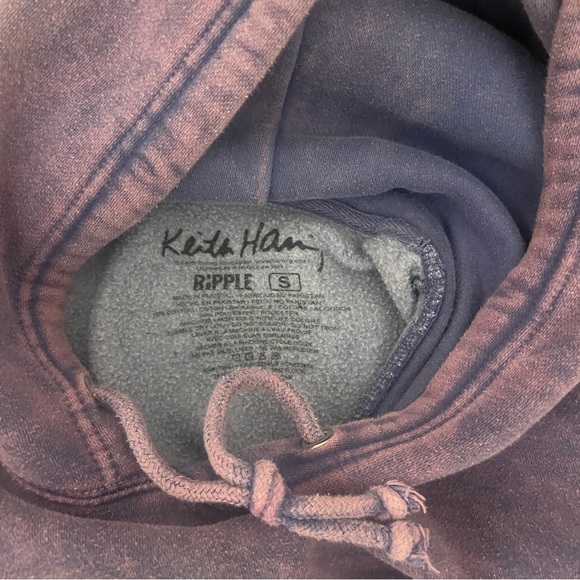 Urban Outfitters Ripple Junction Keith Haring Hoodie/Purple/Red / Small Like New - Picture 3 of 5